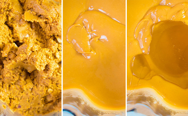 Инструкция по приготовлению арахисовой пасты с добавлением канна-мёда Необходимо смешать все ингредиенты